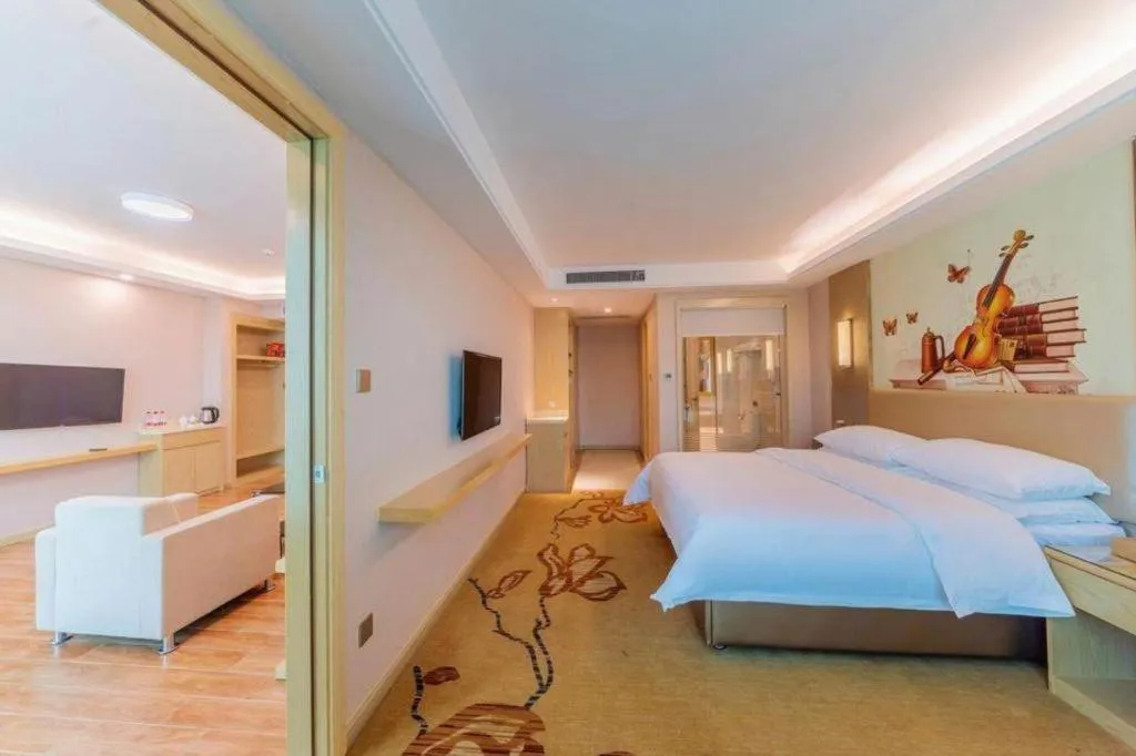 Bed in Vienna Hotel Guangdong Huizhou High-Speed North Railway Station Xiaojinkou