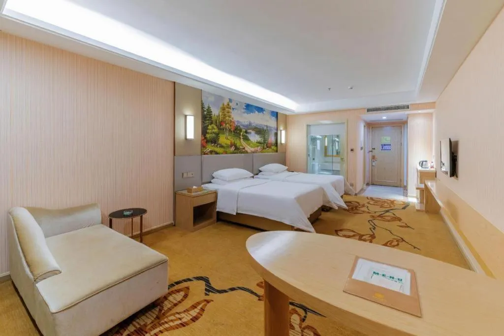 Bed in Vienna Hotel Guangdong Huizhou High-Speed North Railway Station Xiaojinkou