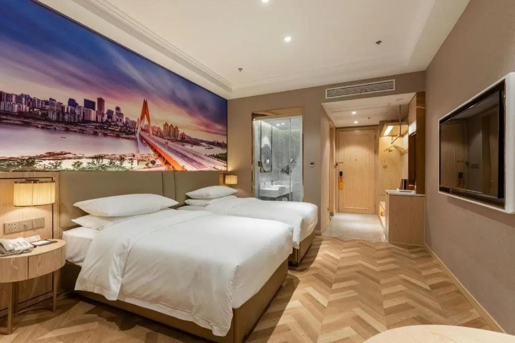 Bed in Vienna Hotel Jiangsu Dongtai Wanghai West Road