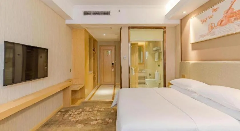Bed in Vienna Hotel Anhui Huainan Shou County South Gate of Ancient Town Jinrun Central City