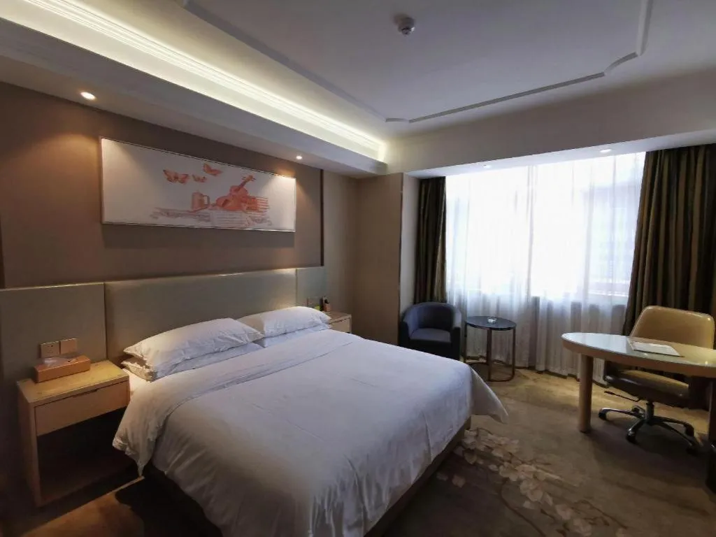 Bed in Vienna Hotel Anhui Huainan Shou County South Gate of Ancient Town Jinrun Central City