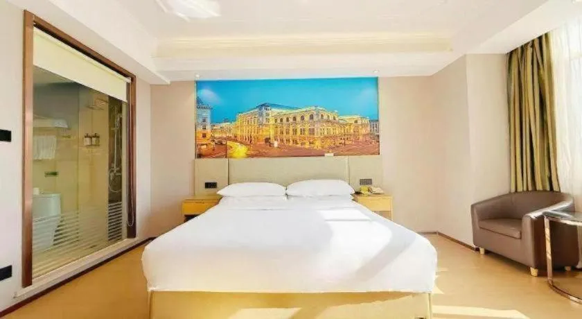 Bed in Vienna Hotel Anhui Huainan Shou County South Gate of Ancient Town Jinrun Central City