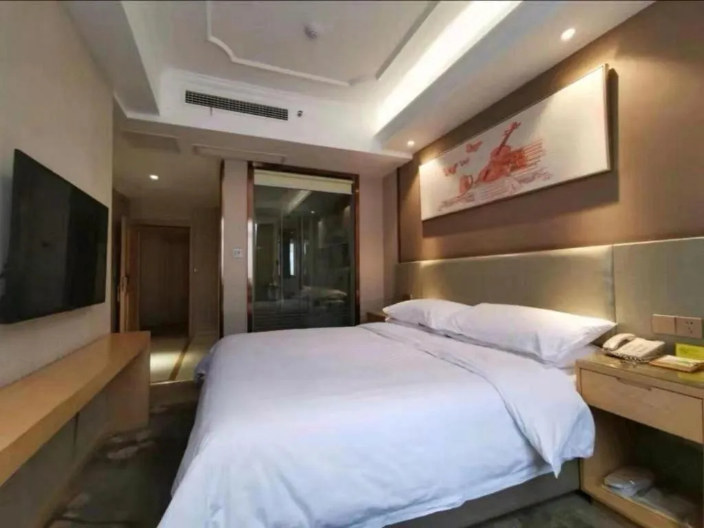Bed in Vienna Hotel Anhui Huainan Shou County South Gate of Ancient Town Jinrun Central City