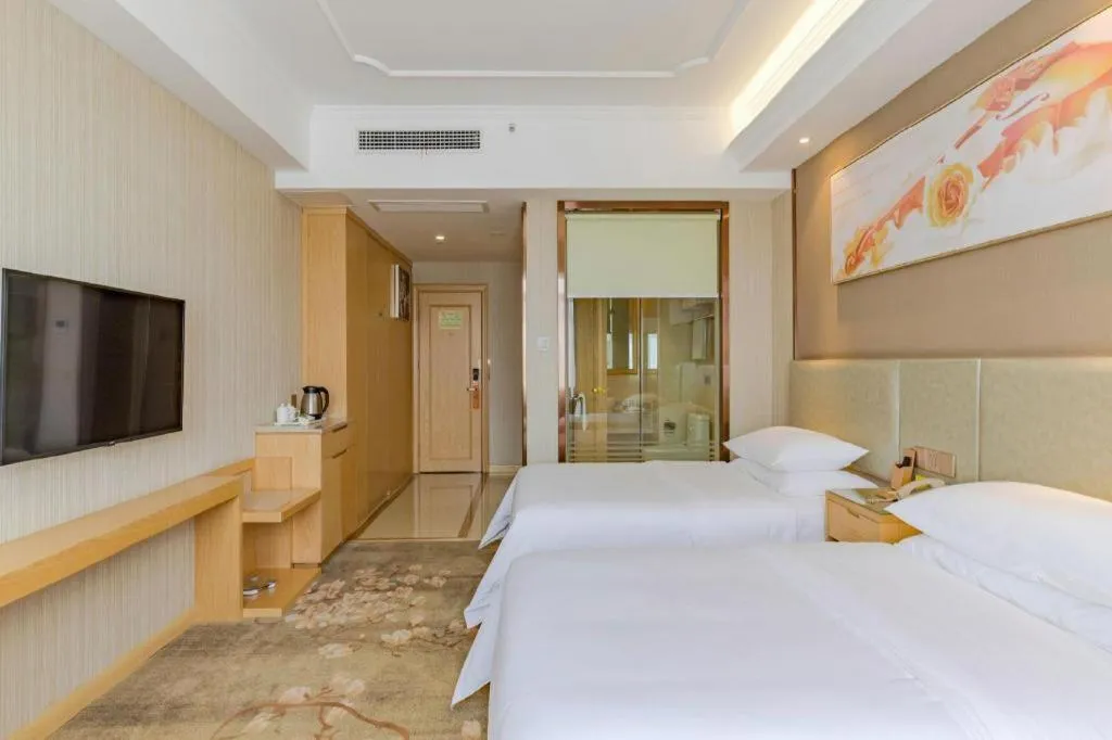 Bed in Vienna Hotel Anhui Huainan Shou County South Gate of Ancient Town Jinrun Central City