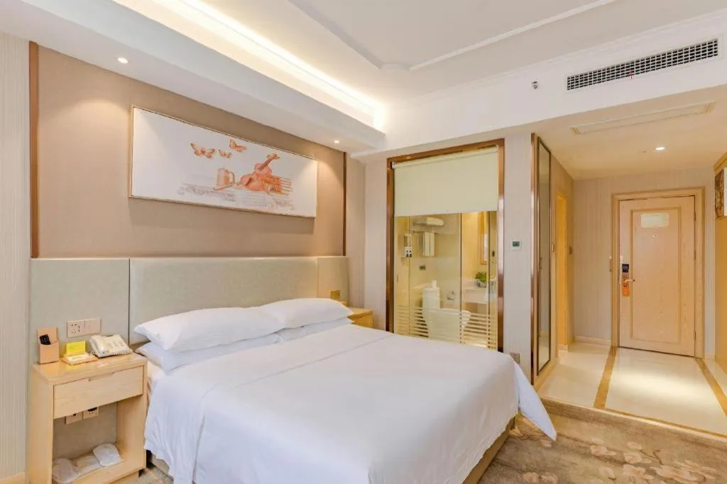 Bed in Vienna Hotel Anhui Huainan Shou County South Gate of Ancient Town Jinrun Central City