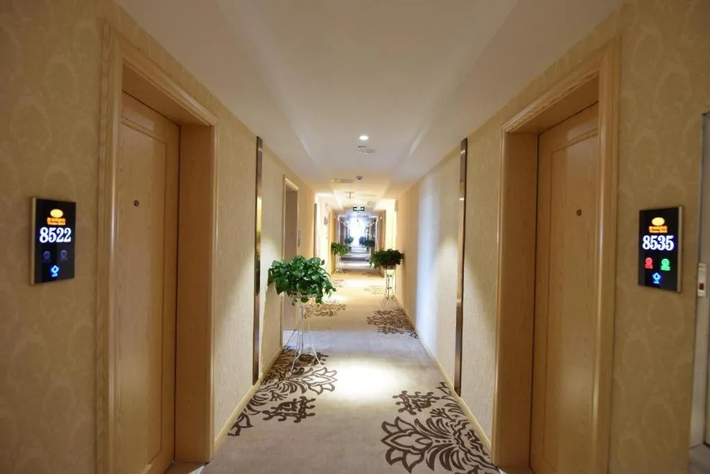 Bed in Vienna Hotel Anhui Huainan Shou County South Gate of Ancient Town Jinrun Central City