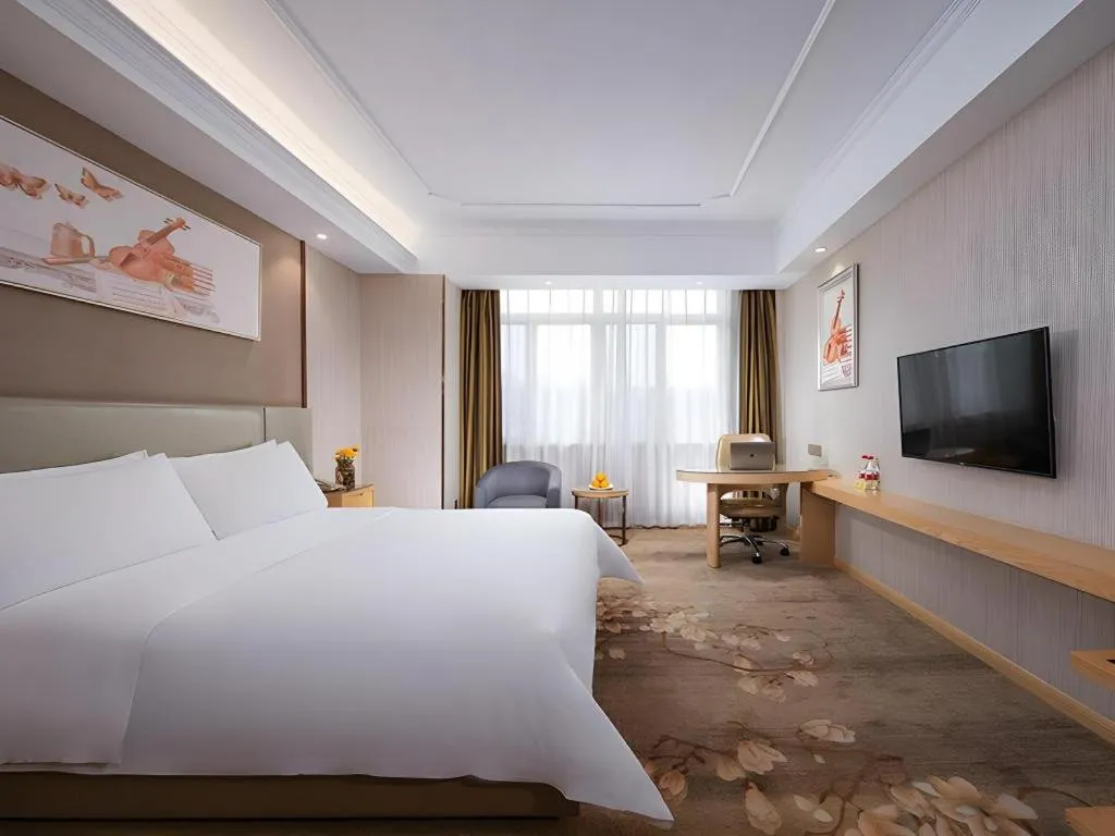 Bed in Vienna Hotel Anhui Huainan Shou County South Gate of Ancient Town Jinrun Central City