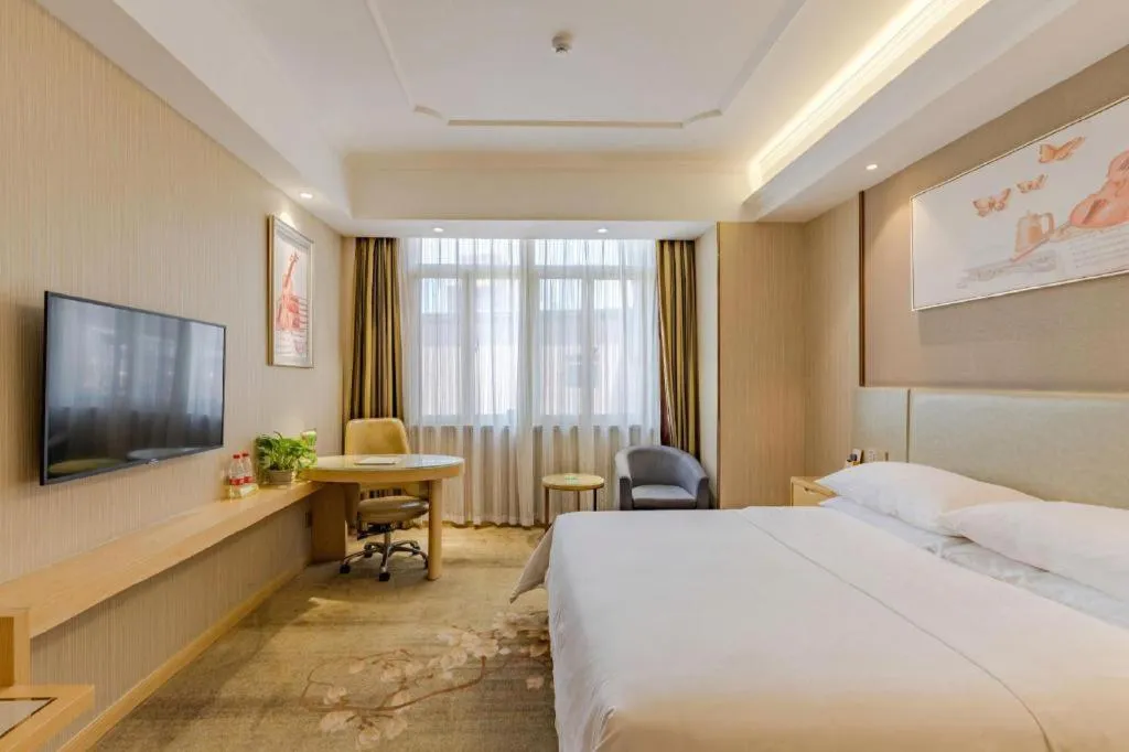 Bed in Vienna Hotel Anhui Huainan Shou County South Gate of Ancient Town Jinrun Central City