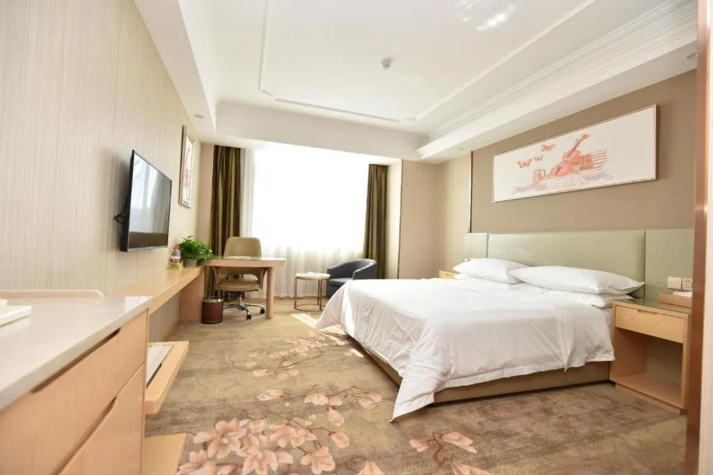 Bed in Vienna Hotel Anhui Huainan Shou County South Gate of Ancient Town Jinrun Central City