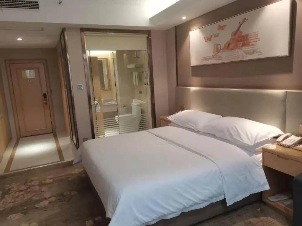 Bed in Vienna Hotel Anhui Huainan Shou County South Gate of Ancient Town Jinrun Central City
