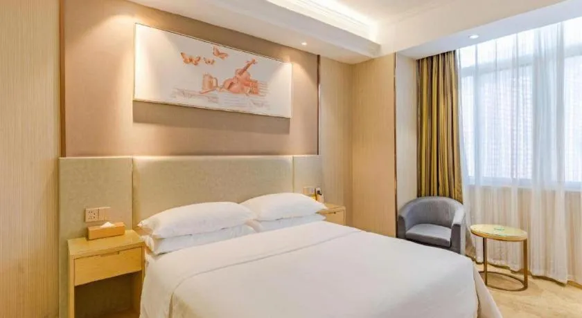 Bed in Vienna Hotel Anhui Huainan Shou County South Gate of Ancient Town Jinrun Central City