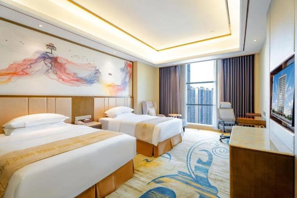 Bed in Venus Royal Hotel Nanning East High-Speed Railway Station