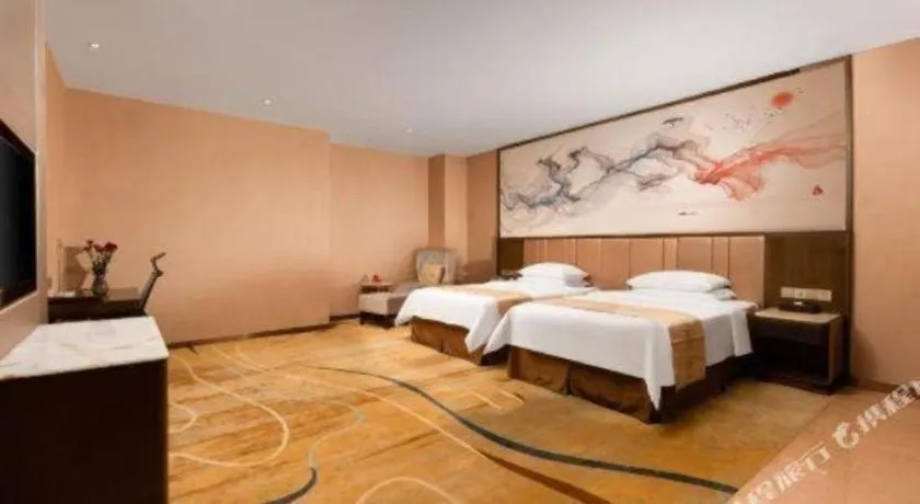 Bed in Venus Royal Hotel Nanning East High-Speed Railway Station