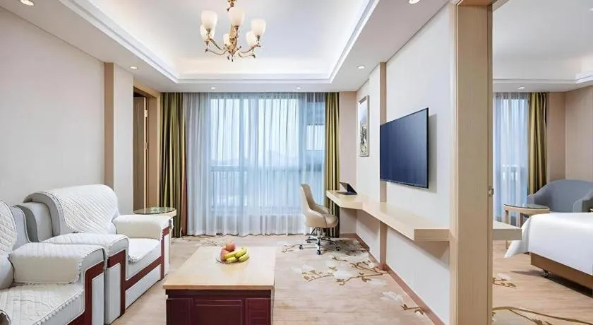 Bed in Vienna Hotel Zhejiang Quzhou Jianglang Mountain Scenic Area Xiakou