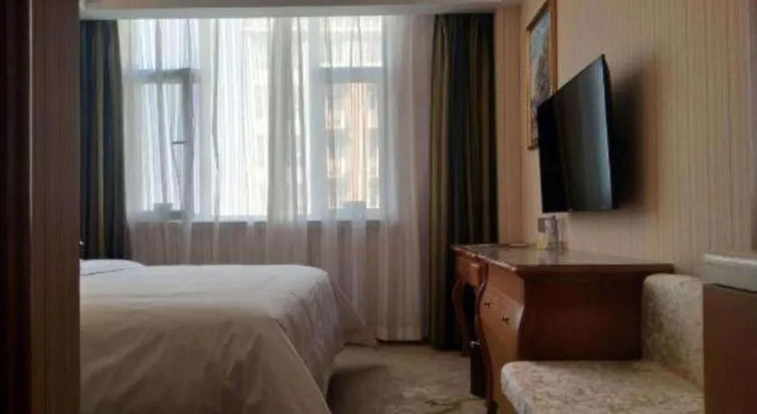 Bed in Vienna Hotel Hebei Hengshui High-Speed Railway Station