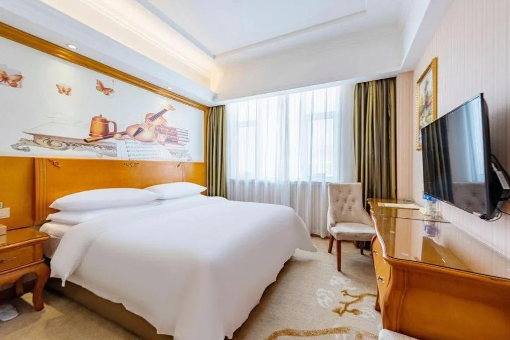 Bed in Vienna Hotel Hebei Hengshui High-Speed Railway Station