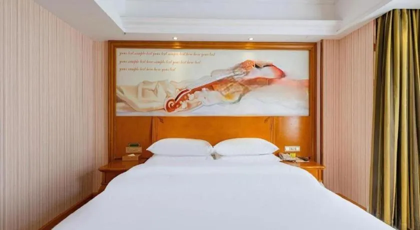 Bed in Vienna Hotel Hebei Hengshui High-Speed Railway Station