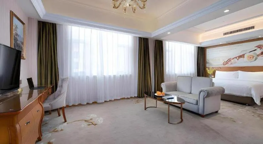 Bed in Vienna Hotel Hebei Hengshui High-Speed Railway Station