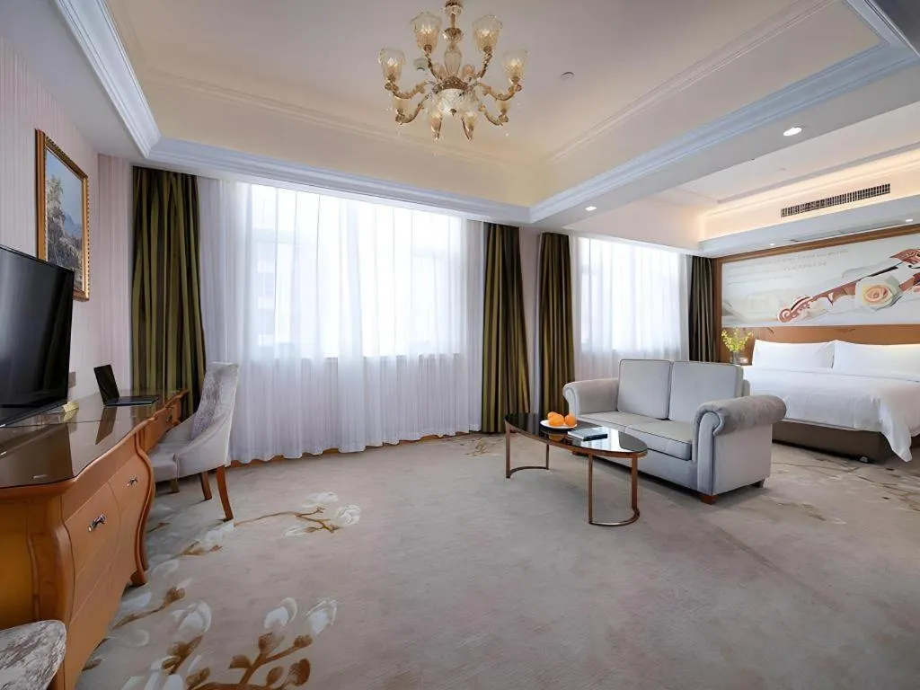 Bed in Vienna Hotel Hebei Hengshui High-Speed Railway Station