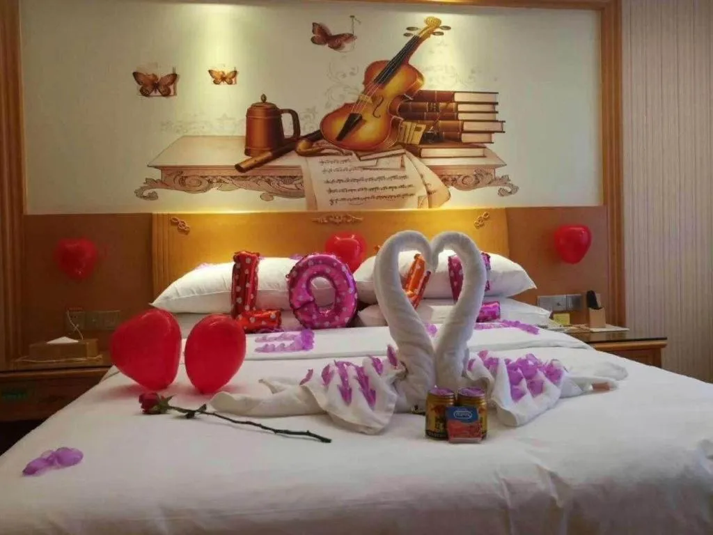 Bed in Vienna Hotel Wuhan Hankou North Avenue Sijimei Farmers Market