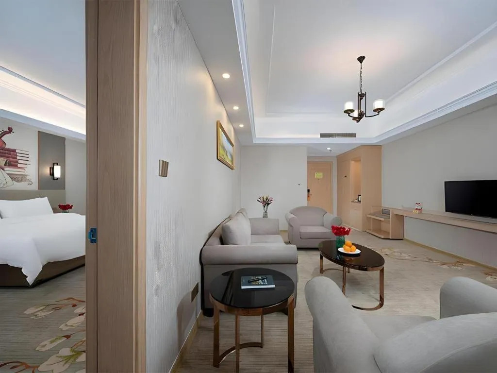 Bed in Vienna Hotel Anhui Taihe Baitai Xingma International