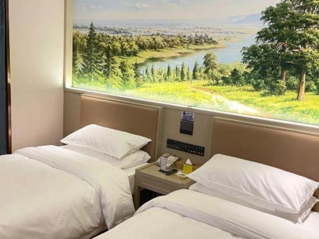 Bed in Vienna Hotel Beijing Changping Metro Station