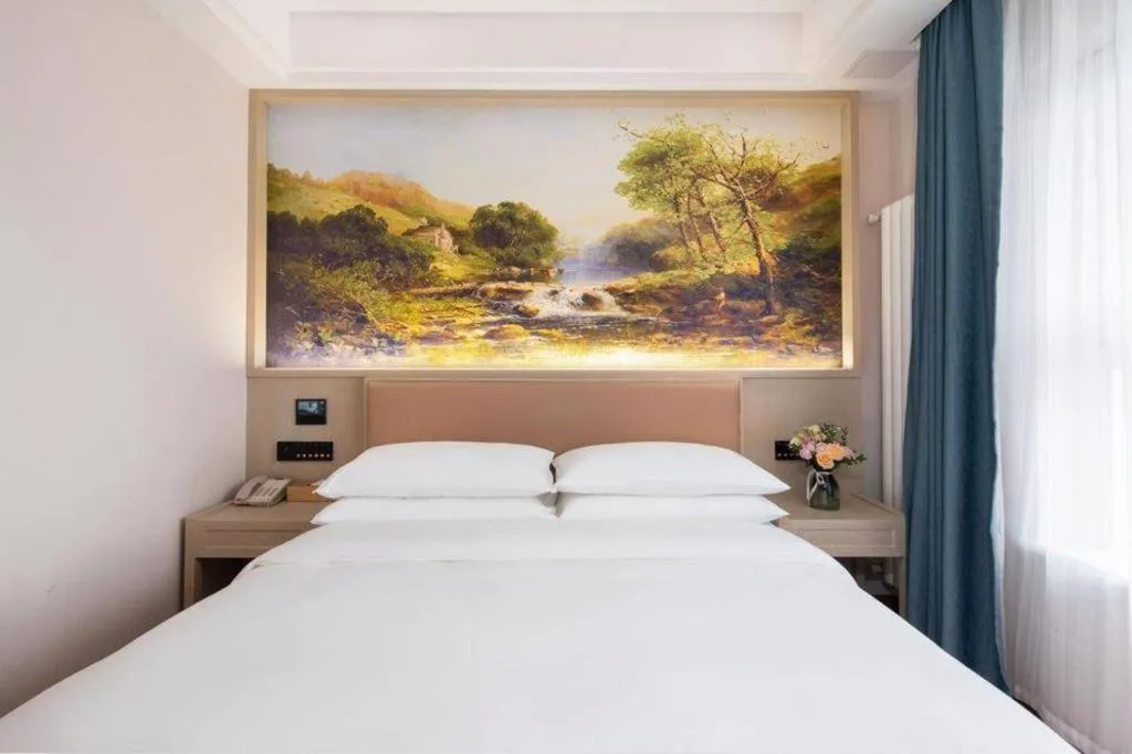 Bed in Vienna Hotel Beijing Changping Metro Station