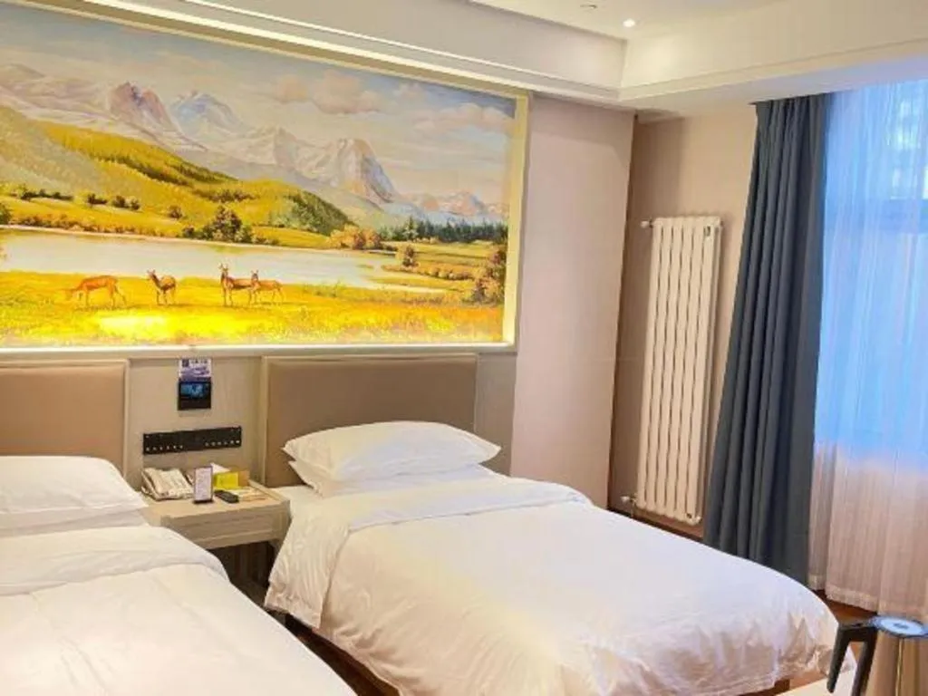 Bed in Vienna Hotel Beijing Changping Metro Station