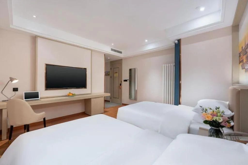 Bed in Vienna Hotel Beijing Changping Metro Station