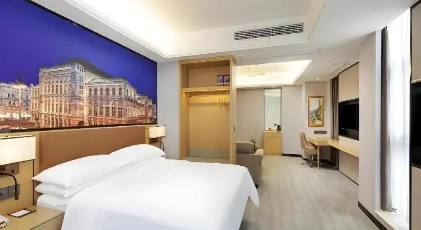Bed in Vienna Hotel Jiangxi Shangrao High-Speed Railway Station