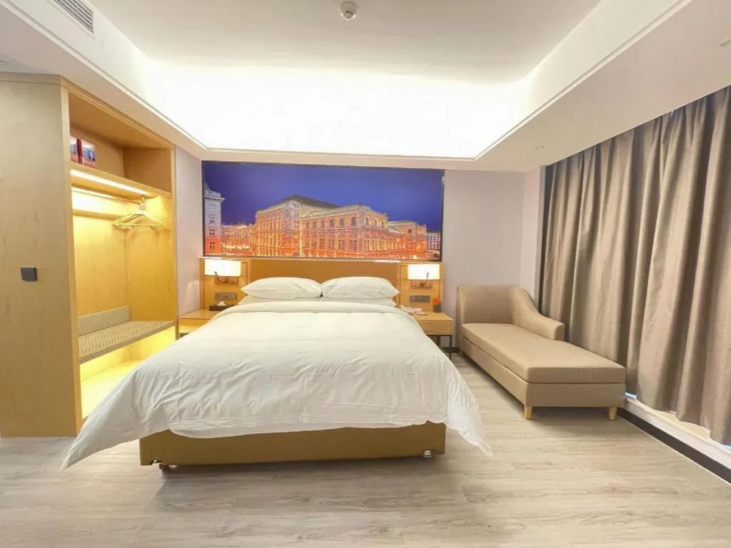 Bed in Vienna Hotel Jiangxi Shangrao High-Speed Railway Station