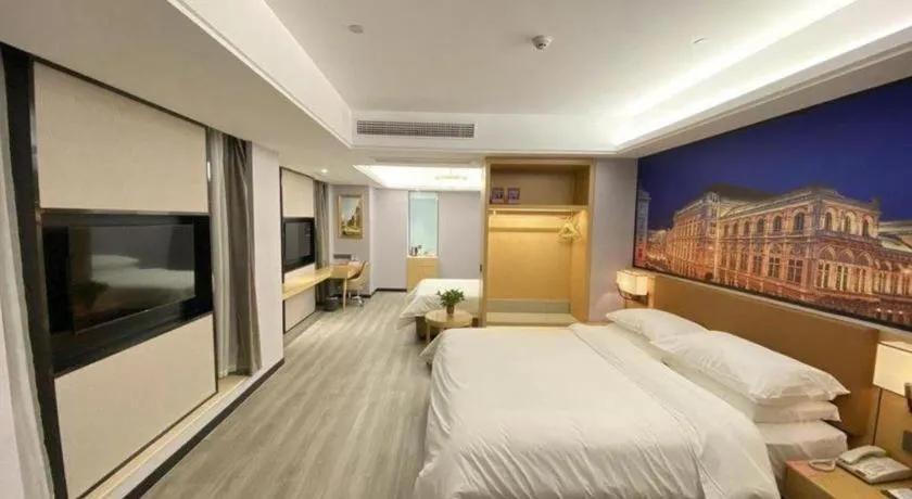 Bed in Vienna Hotel Jiangxi Shangrao High-Speed Railway Station