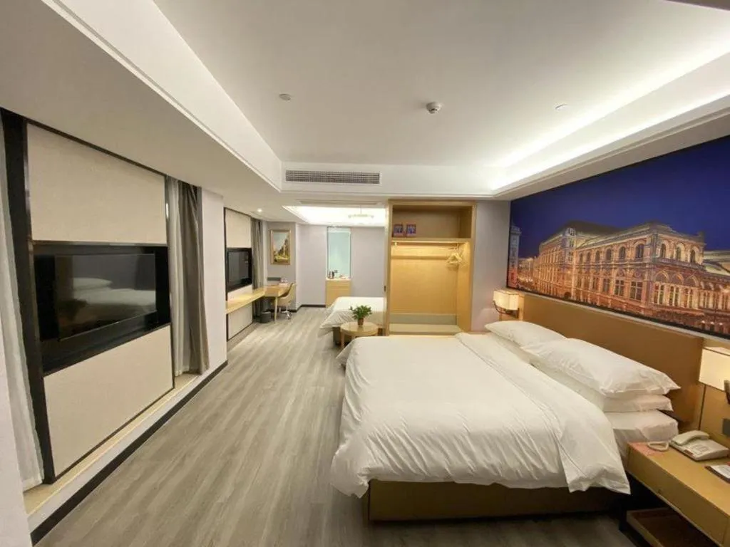 Bed in Vienna Hotel Jiangxi Shangrao High-Speed Railway Station
