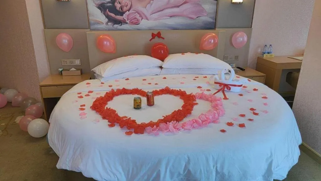 Bed in Vienna Hotel Wuhan Wenhua Avenue Jiangxia Keting Metro Station