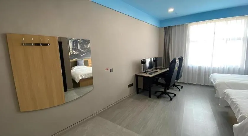 Bed in Jun Light Hotel Jiangxi Jiujiang Yongxiu County Dongyong Mall