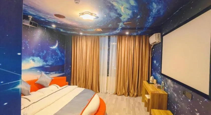 Bed in Jun Light Hotel Jiangxi Jiujiang Yongxiu County Dongyong Mall