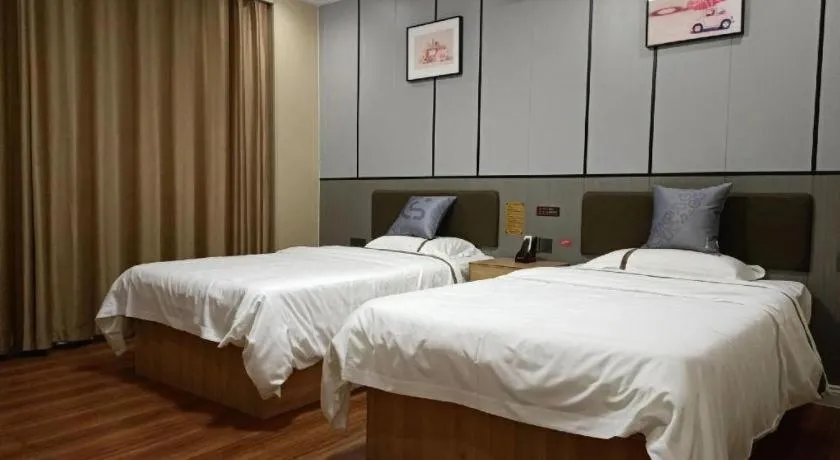 Bed in Jun Light Hotel Jiangxi Jiujiang Yongxiu County Dongyong Mall