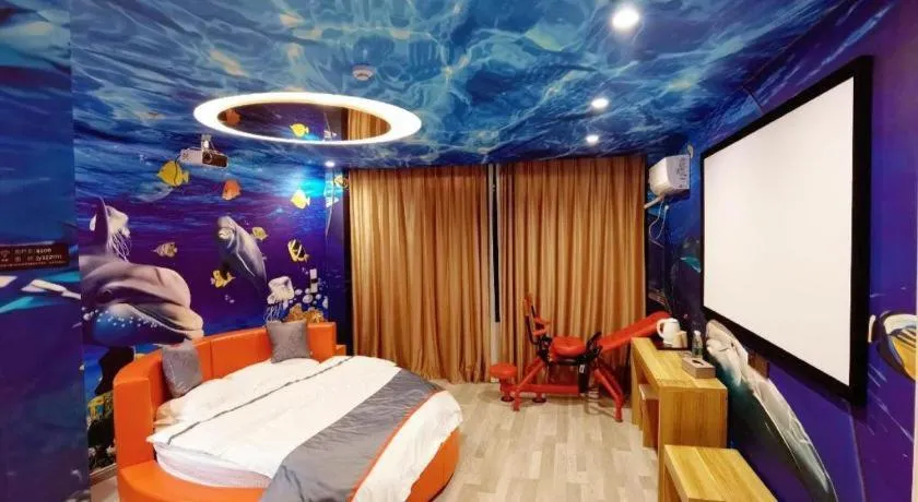 Bed in Jun Light Hotel Jiangxi Jiujiang Yongxiu County Dongyong Mall