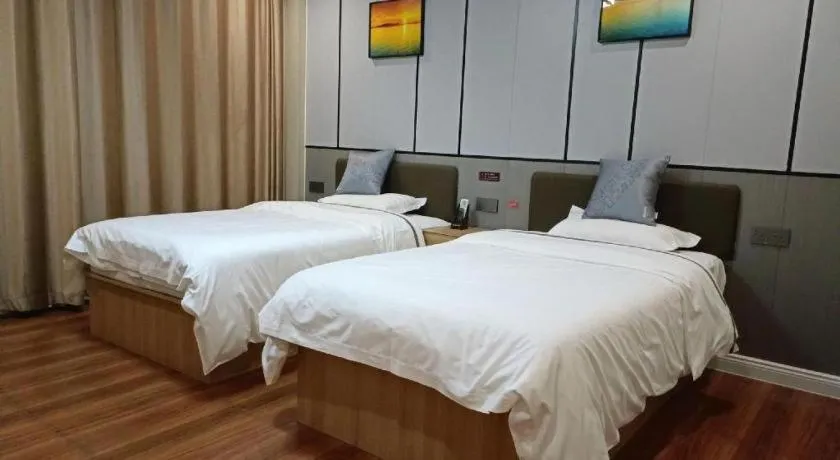 Bed in Jun Light Hotel Jiangxi Jiujiang Yongxiu County Dongyong Mall