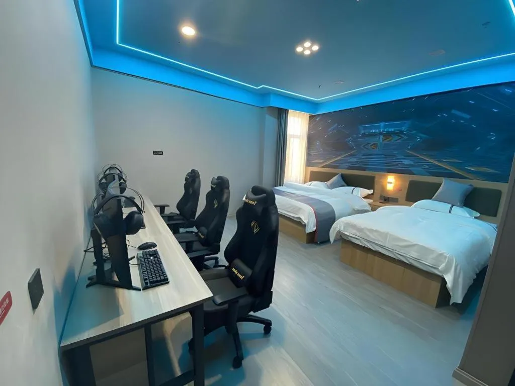 Bed in Jun Light Hotel Jiangxi Jiujiang Yongxiu County Dongyong Mall