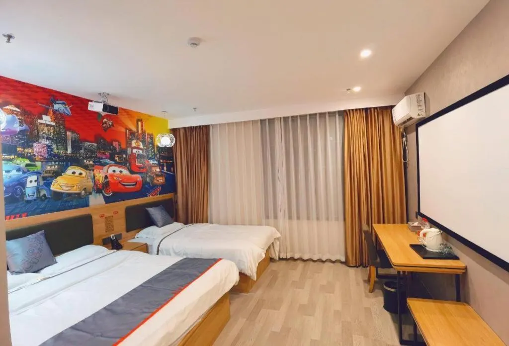 Bed in Jun Light Hotel Jiangxi Jiujiang Yongxiu County Dongyong Mall