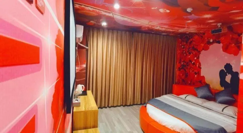 Bed in Jun Light Hotel Jiangxi Jiujiang Yongxiu County Dongyong Mall