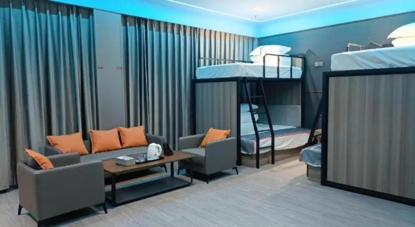 Bed in Jun Light Hotel Jiangxi Jiujiang Yongxiu County Dongyong Mall