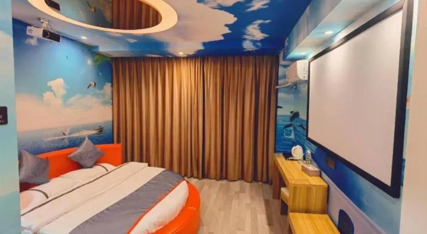 Bed in Jun Light Hotel Jiangxi Jiujiang Yongxiu County Dongyong Mall