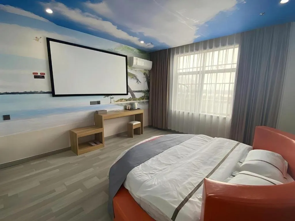 Bed in Jun Light Hotel Jiangxi Jiujiang Yongxiu County Dongyong Mall