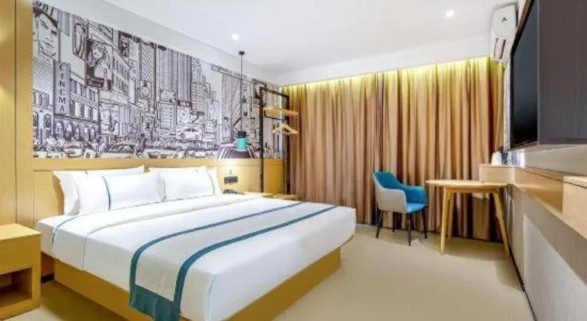 Bed in City Comfort Inn Nanning Kuaihuan Building Materials Market Yongwu Road Metro Station