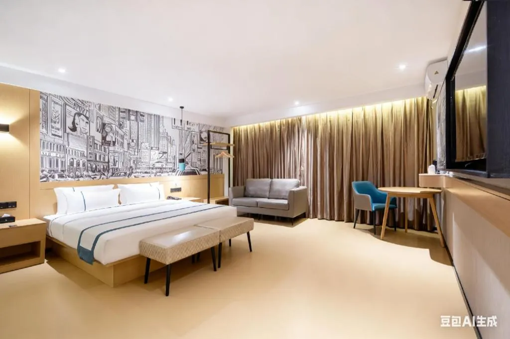 Bed in City Comfort Inn Nanning Kuaihuan Building Materials Market Yongwu Road Metro Station