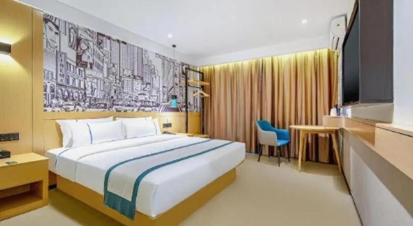 Bed in City Comfort Inn Nanning Kuaihuan Building Materials Market Yongwu Road Metro Station