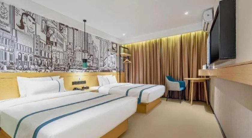 Bed in City Comfort Inn Nanning Kuaihuan Building Materials Market Yongwu Road Metro Station