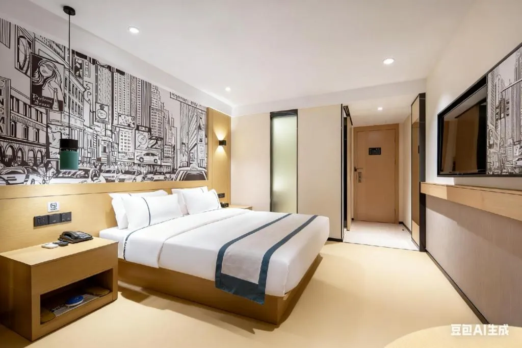Bed in City Comfort Inn Nanning Kuaihuan Building Materials Market Yongwu Road Metro Station
